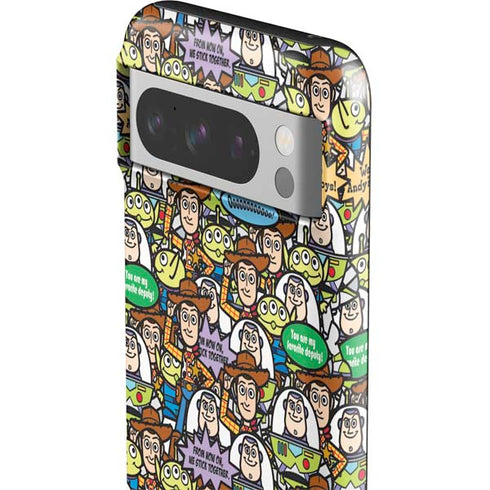 Disney Toy Story Characters Collage Pattern Google Pixel 8 Pro Impact Case